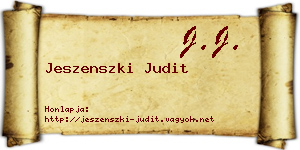 Jeszenszki Judit névjegykártya